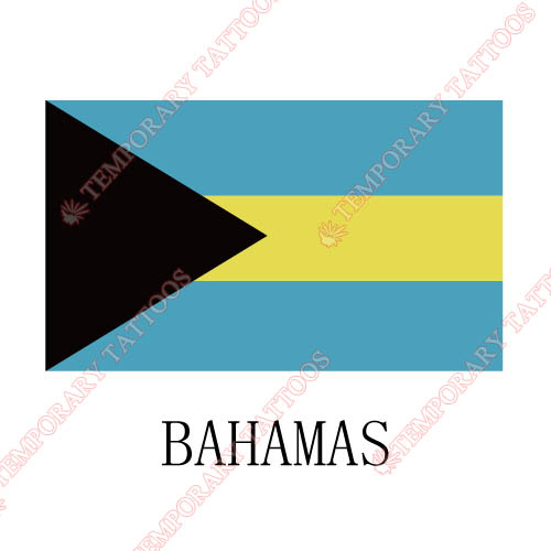 Bahamas flag Customize Temporary Tattoos Stickers NO.1822